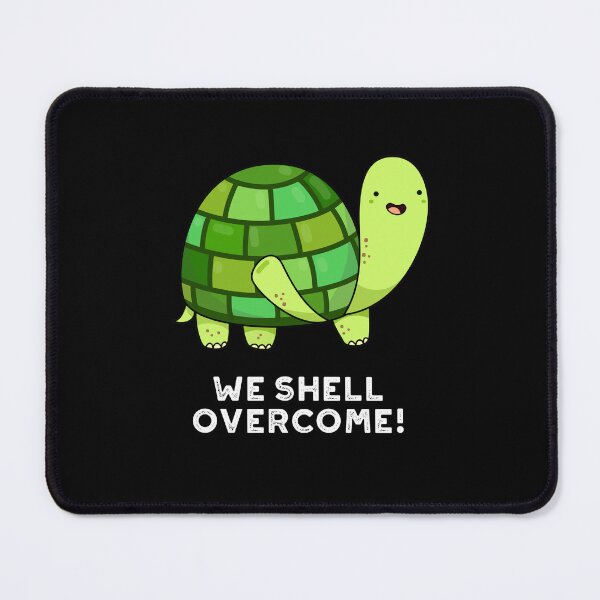 Item preview, We Shell Overcome Funny Tortoise Puns (Dark BG) designed and sold by punnybone.