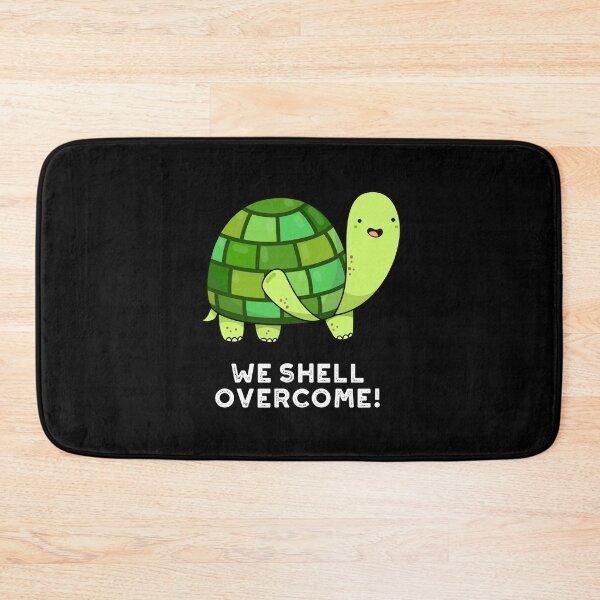 Item preview, We Shell Overcome Funny Tortoise Puns (Dark BG) designed and sold by punnybone.