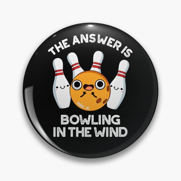 Item preview, The Answer Is Bowling In The Wind Funny Sports Puns (Dark BG) designed and sold by punnybone.
