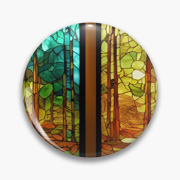 Item preview, Forest Stained Glass 1 Abstract AI Generated Art designed and sold by MeAI-Art.