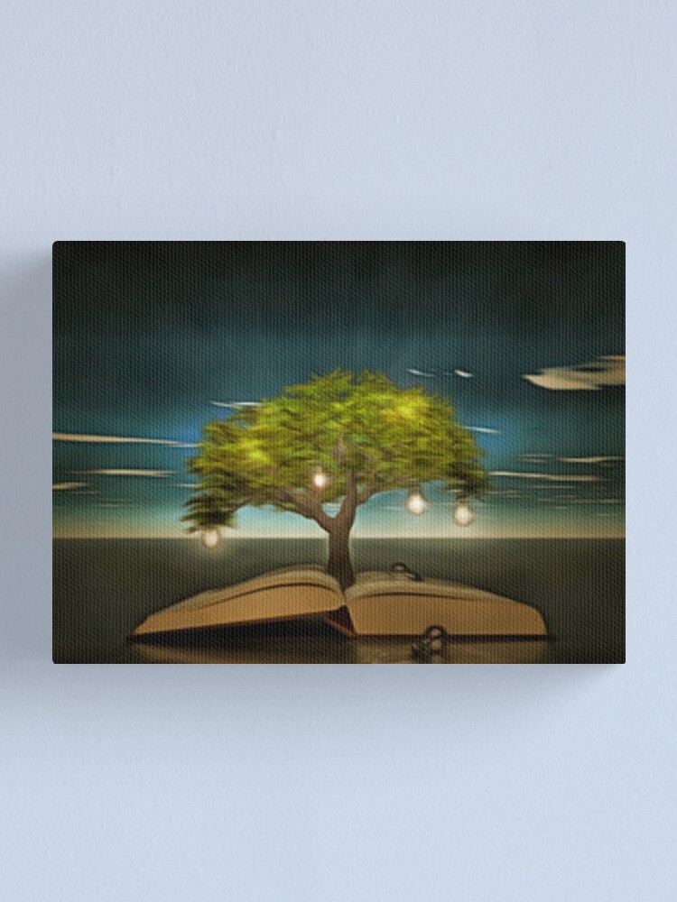 Wise Mystical Elucidative Tree Original Art Canvas Print Canvas