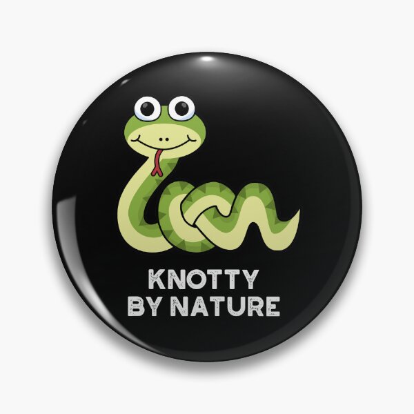 Item preview, Knotty By Nature Funny Snake Puns (Dark BG) designed and sold by punnybone.