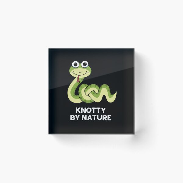 Item preview, Knotty By Nature Funny Snake Puns (Dark BG) designed and sold by punnybone.