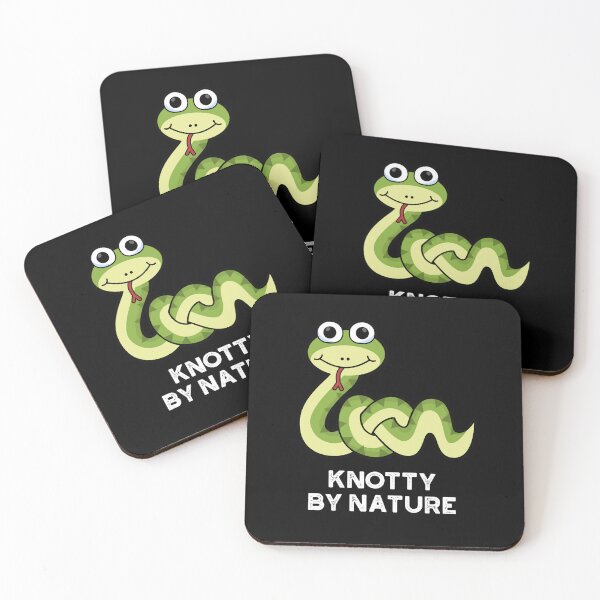 Item preview, Knotty By Nature Funny Snake Puns (Dark BG) designed and sold by punnybone.