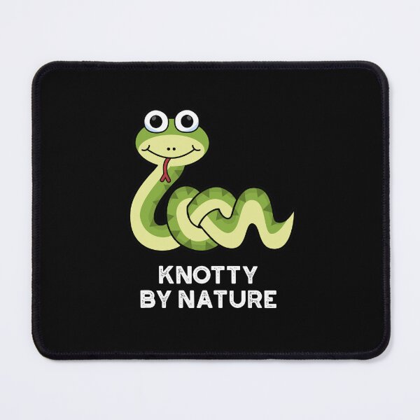 Item preview, Knotty By Nature Funny Snake Puns (Dark BG) designed and sold by punnybone.