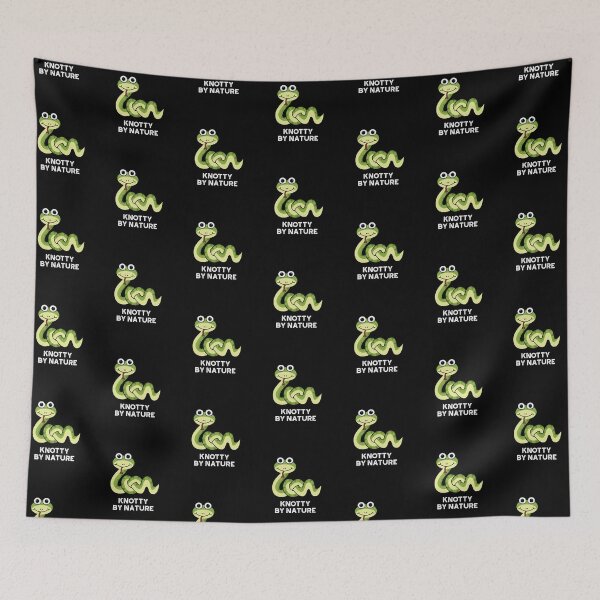 Item preview, Knotty By Nature Funny Snake Puns (Dark BG) designed and sold by punnybone.