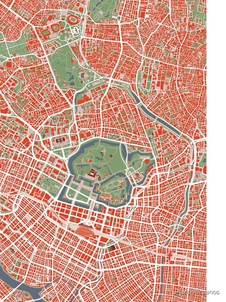 Tokyo Stadtplan Klassiker von PlanosUrbanos