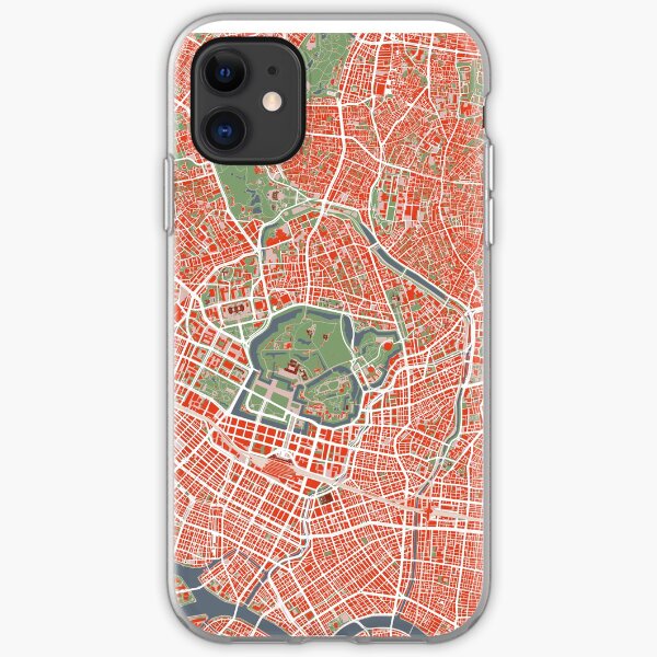 Tokyo Stadtplan Klassiker iPhone Flexible Hülle