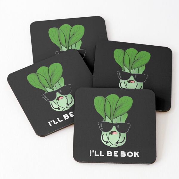 Item preview, I'll Be Bok Funny Veggie Bok Choy Puns (Dark BG) designed and sold by punnybone.