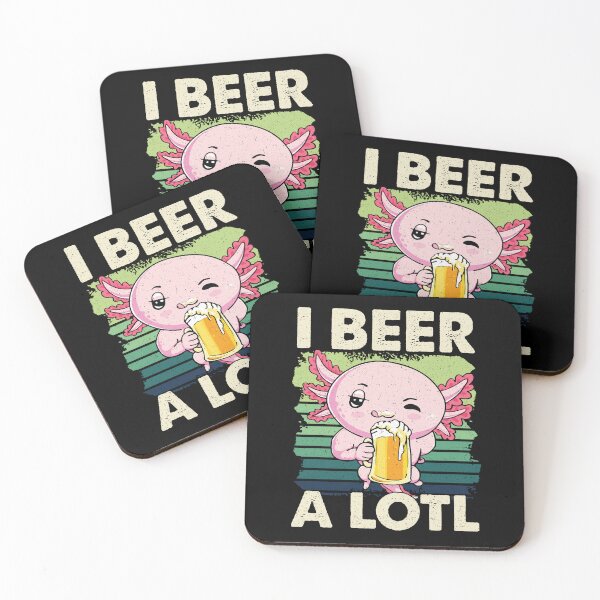 Item preview, Beer a lotl Funny Drinking, Funny Axolotl designed and sold by camanodooseo.