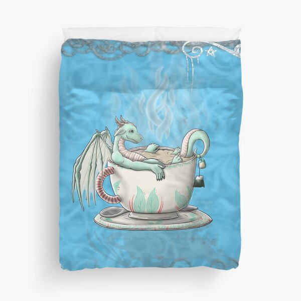 Tea Cup Dragons: Peppermint 2 Duvet Cover