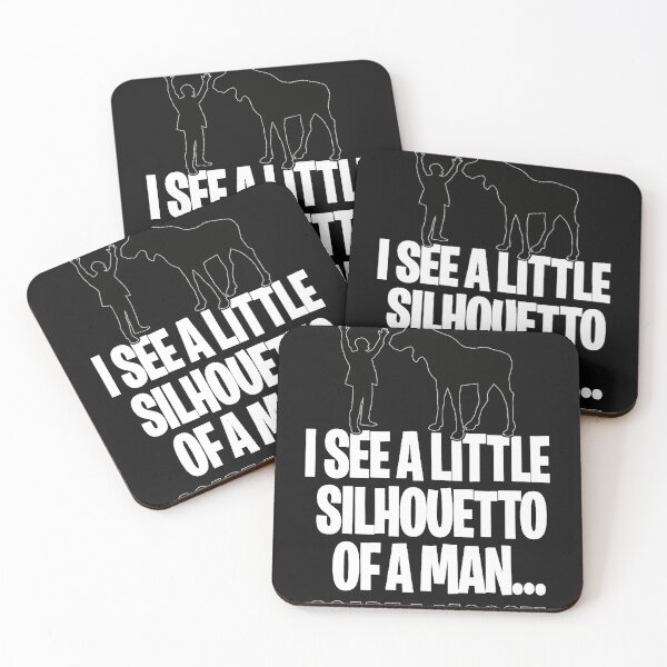 Item preview, I see a little silhouetto of a man scare a Moose rock music joke  designed and sold by Jameewton.