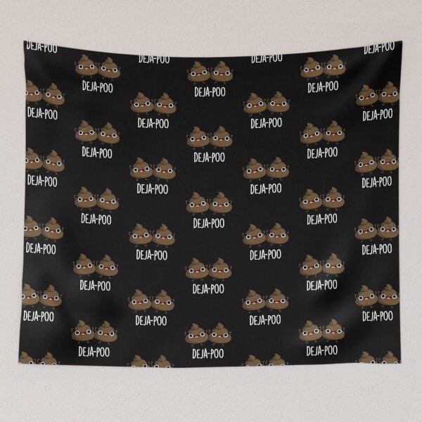 Item preview, Deja Poo Funny Double Poop Puns (Dark BG) designed and sold by punnybone.