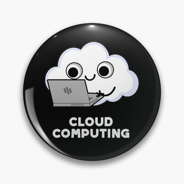 Item preview, Cloud Computing Computer Funny Weather Puns (Dark BG) designed and sold by punnybone.