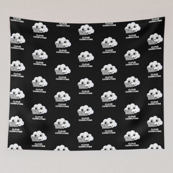 Item preview, Cloud Computing Computer Funny Weather Puns (Dark BG) designed and sold by punnybone.