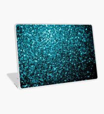 Beautiful Aqua blue glitter sparkles Laptop Skin