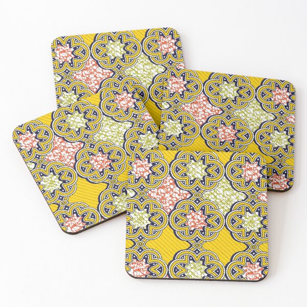 Item preview, African Wax Pattern, Yellow color Design designed and sold by sarodigiart.
