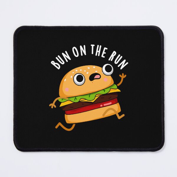 Item preview, Bun On The Run Funny Burger Puns (Dark BG) designed and sold by punnybone.