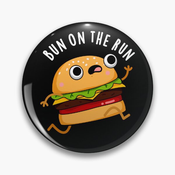 Item preview, Bun On The Run Funny Burger Puns (Dark BG) designed and sold by punnybone.