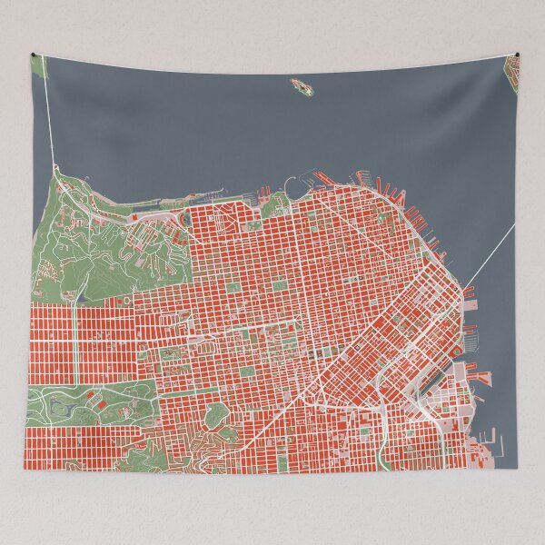 Item preview, San Francisco map classic designed and sold by PlanosUrbanos.