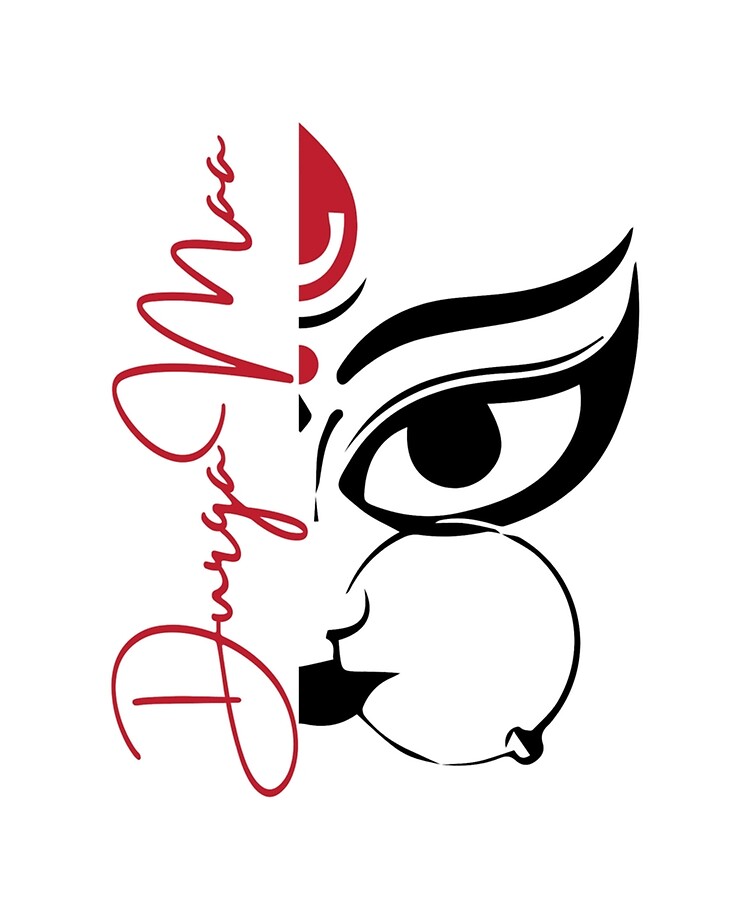 Durga Maa Outline Art PNG Transparent Images Free Download | Vector Files |  Pngtree