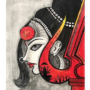Durga maa Drawing With Three Ball Pens. #drawings #drawing #art #artist # sketch #illustration #draw #artwork #digitalart #painting #artis... |  Instagram