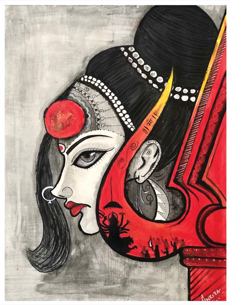 Mayank soni arts - Happy Navratri 🙏❤️ ————————————— Drawing DURGA MAA🙏  ————————————— I took 7 hours to draw this ✍️ ————————————— Materials:-  Faber castell set of 18 bio colours Doms pencil colours