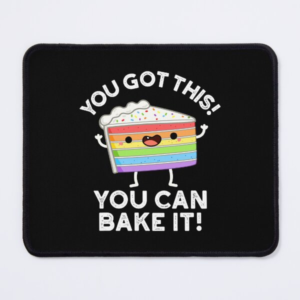 Item preview, You Got This You Can Bake It Positive Cake Puns (Dark BG) designed and sold by punnybone.