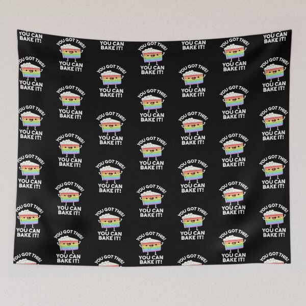 Item preview, You Got This You Can Bake It Positive Cake Puns (Dark BG) designed and sold by punnybone.