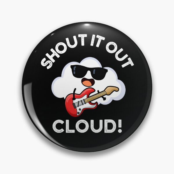 Item preview, Funny Cloud Puns - Shout It Out Cloud (Dark BG) designed and sold by punnybone.