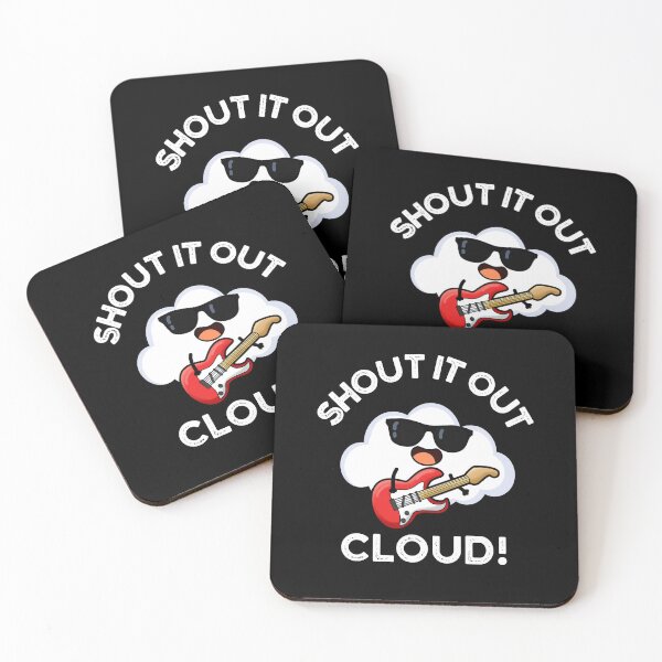 Item preview, Funny Cloud Puns - Shout It Out Cloud (Dark BG) designed and sold by punnybone.