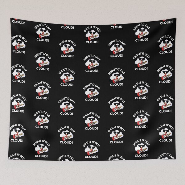 Item preview, Funny Cloud Puns - Shout It Out Cloud (Dark BG) designed and sold by punnybone.
