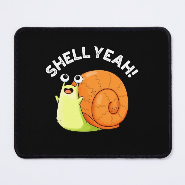 Item preview, Funny Snail Puns - Shell Yeah (Dark BG) designed and sold by punnybone.
