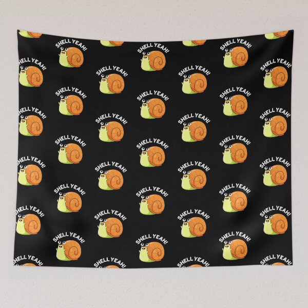 Item preview, Funny Snail Puns - Shell Yeah (Dark BG) designed and sold by punnybone.