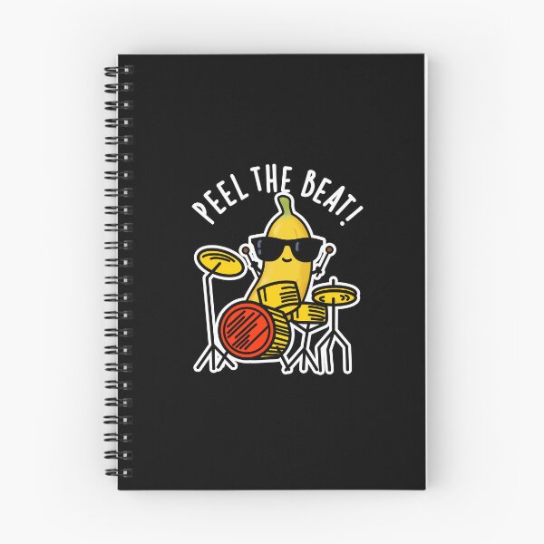 Item preview, Peel The Beat Funny Banana Drummer Puns (Dark BG) designed and sold by punnybone.