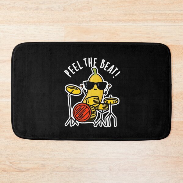 Item preview, Peel The Beat Funny Banana Drummer Puns (Dark BG) designed and sold by punnybone.