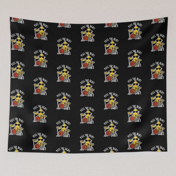 Item preview, Peel The Beat Funny Banana Drummer Puns (Dark BG) designed and sold by punnybone.