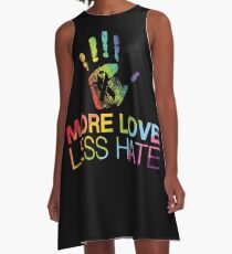More Love Less Hate, Gay Pride, LGBT A-Line Dress