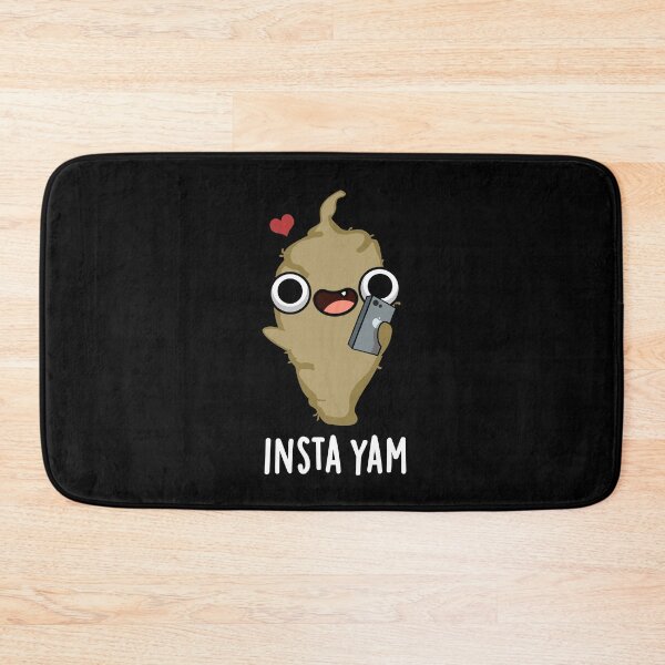 Item preview, Insta-yam Social Media Funny Veggie Puns (Dark BG) designed and sold by punnybone.