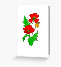 Vector Poppy Greeting Card