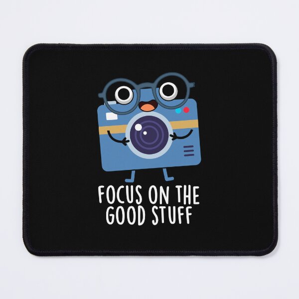 Item preview, Focus On The Good Stuff Positive Camera Puns (Dark BG) designed and sold by punnybone.