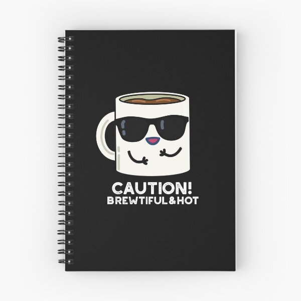 Item preview, Caution Brewtiful And Hot Funny Coffee Puns (Dark BG) designed and sold by punnybone.