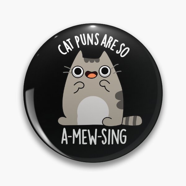 Item preview, Cat Puns Are So A-mew-sing Funny Animal Puns (Dark BG) designed and sold by punnybone.
