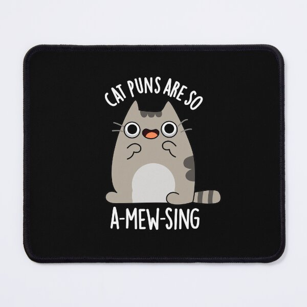 Item preview, Cat Puns Are So A-mew-sing Funny Animal Puns (Dark BG) designed and sold by punnybone.