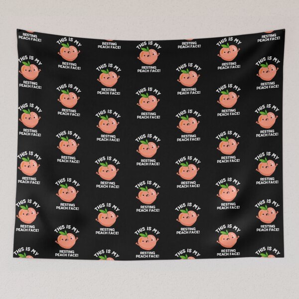 Item preview, This Is My Resting Peace Face Funny Fruit Puns (Dark BG) designed and sold by punnybone.