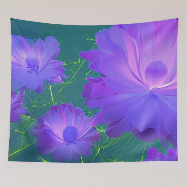 Item preview, Backlit Purple Flowers designed and sold by knurvs.