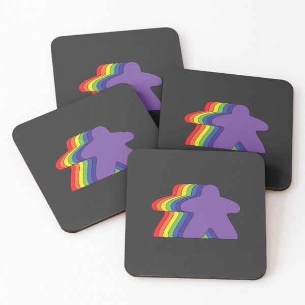 Item preview, Rainbow meeples designed and sold by Between Clouds.