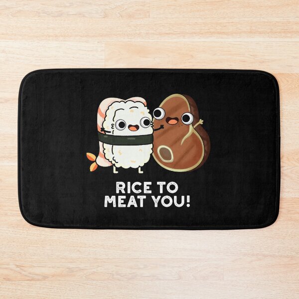 Item preview, Rice To Meat You Funny Food Puns (Dark BG) designed and sold by punnybone.