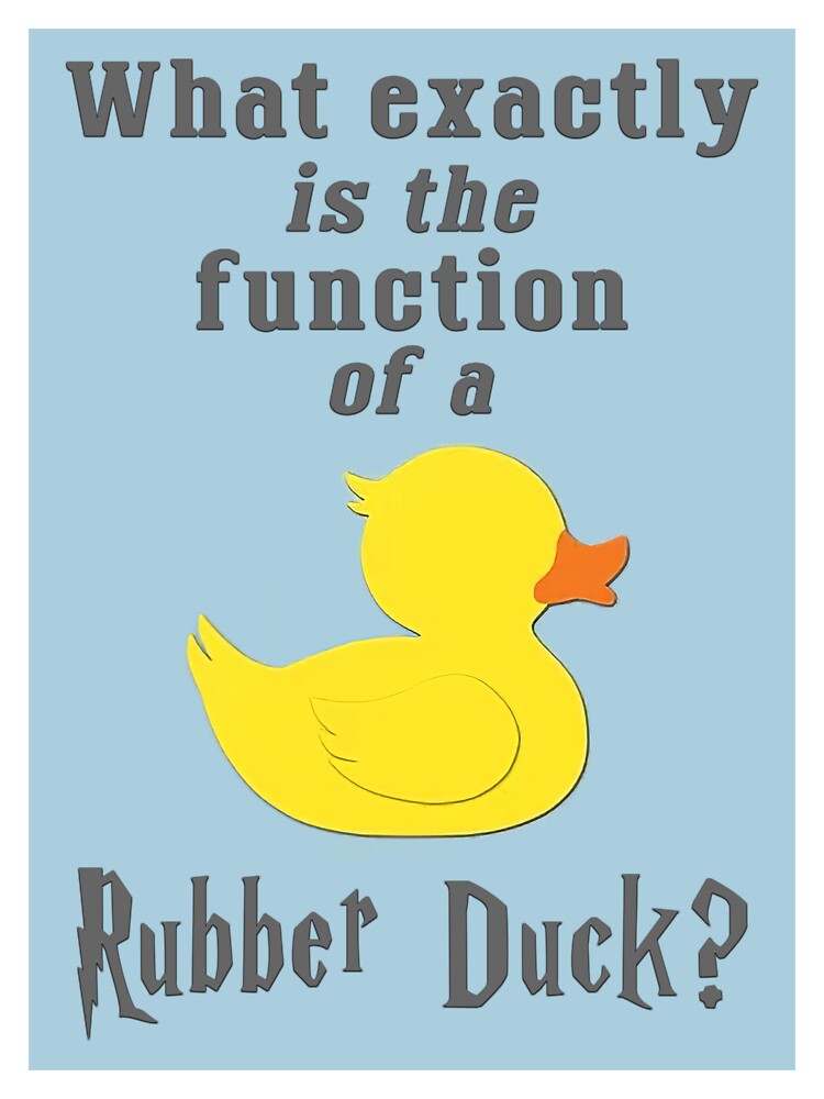 "What Exactly Is The Function Of A Rubber Duck" Sticker for Sale by