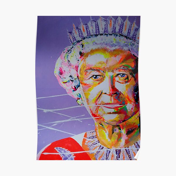 Queen Elizabeth II - Reine d'Angleterre Elisabeth II Artpainting Poster